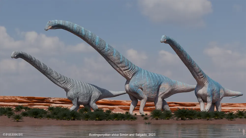 Conheça o Bustingorrytitan shiva, o novo titanossauro gigante da Argentina