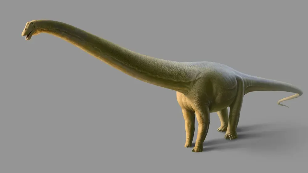 Fóssil de dinossauro com ossos verdes será a atração principal no Museu de História Natural de Los Angeles
